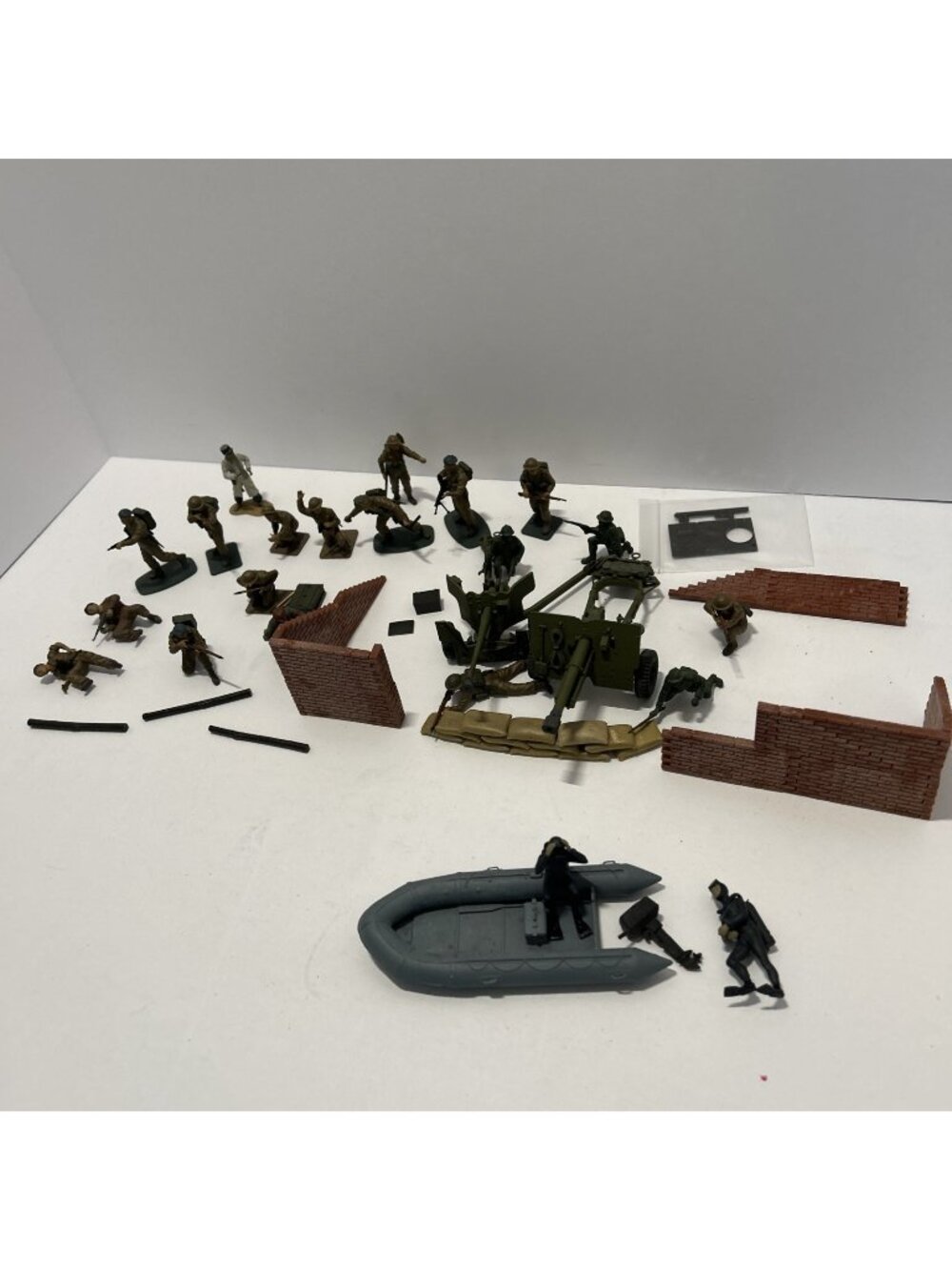 1:32 1/35 Vintage Tamaya WW2 Built Painted Model Figures Lot